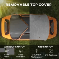 Outsunny Namiot tunelowy dla 8 osób, z hakami na światło, siatka(m-4)