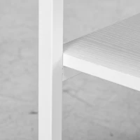 HOMCOM Stojak na drukarkę z kółkami, trzystopniowy, stalowy, 50 x 50 x 52,5 cm(m-8)