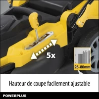 Tondeuse Gazon Électrique POWERPLUS POWXG6281 - 2000W, 420mm Ø, Ramassage, Mulching, Éjection Arriere(m-3)