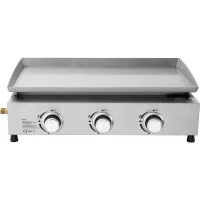 Plancha a gaz - Cookingbox - Faro - 2 brûleurs - Surface de cuisson : 61 x 35 cm - Cuve en acier - Acier inoxydable(m-3)