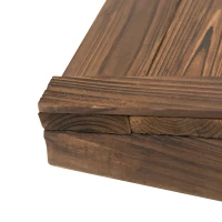 Outsunny Mostek ogrodowy z drewna, most do stawu, design kółek(m-7)