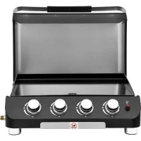 COOKING BOX Plancha a gaz PALMA - 4 feux - 10kW - 69x51x35 cm - Surface de cuisson: 62x35 cm - Noir(m-2)