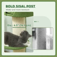 Koty drapak 91cm z legowiskiem, platforma, wełna, kremowy(m-6)