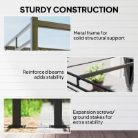 Outsunny 3 x 3 m Pergola with Retractable Roof Canopy and Curtains, UPF30+ Metal Frame Garden Pergola Gazebo Sun Shade, Dark Grey(m-6)