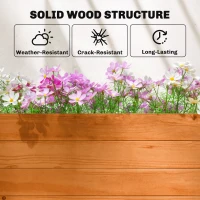 Outsunny Grządka z kratą i dachem, na kwiaty, owoce, warzywa, zioła, 196 x 44 x 181 cm, drewno, pomarańczowy(m-7)