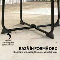 Outsunny Masă de Cafea Măsuță joasă din fier(m-6)