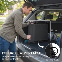 Outsunny Folding Sun Loungers Set of 2 with Canopy, Reclining Sunbed with Cushion, Side Pocket, Carrying Handle, Dark Blue(m-8)