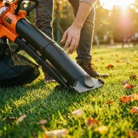 Outsunny 3000W 3-in-1 Elektrischer Laubbläser und Staubsauger mit 40L Auffangbeutel, 4 Rädern, verstellbarem Gurt, Orange(m-6)