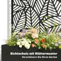 Outsunny Hochbeet aus Metall mit Rankgitter für Kletterpflanzen, freistehend oder zur Wandmontage(m-7)