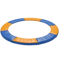 HOMCOM 8FT Trampoline Spring Cover, Plastic Trampoline Pad Replacement Safety Guard, Yellow and Blue(m-1)