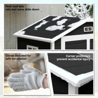 Outsunny 6'x4.5' Garden Storage Shed, Lockable Garden Shed with Double Doors, Window, Vent and Plastic Roof, Black(m-8)