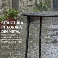 Outsunny Masă de Cafea Măsuță joasă din fier(m-4)