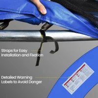 HOMCOM 8FT Trampoline Spring Cover, Plastic Trampoline Pad Replacement Safety Guard, Yellow and Blue(m-6)