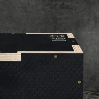 SPORTNOW Multi-Faceted Jump Box, Wooden Step Up Box, for Home, Gym, Exercise, Black(m-7)