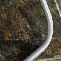 Outsunny Opvouwbare ligstoel met verstelbare rugleuning, roestvrij metalen frame, 187 x 55 x 24, Grijs(m-10)