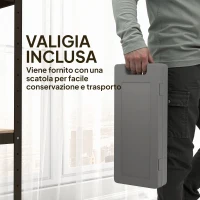 HOMCOM Set di Manubri Pesi Fitness da 6 kg con Impugnatura Antiscivolo e Valigetta, Multicolore(m-6)