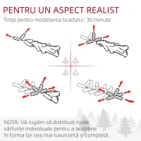 HOMCOM Brad de Craciun 180cm Artificial cu 240 Lumini LED si 618 Ramuri, Brad Acoperit cu Zapada Inalt si Ingust cu Postament din Otel(m-8)