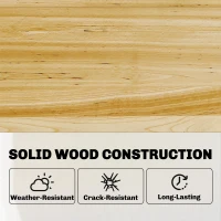 Outsunny Cajón de cultivo elevado con semillero de madera con cubierta abatible Estante Forro de tela Ergonómico(m-5)