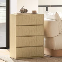 HOMCOM Chest of Drawers, 4-Drawer Storage Cabinets, Modern Dresser, Storage Drawer Unit for Bedroom(m-8)