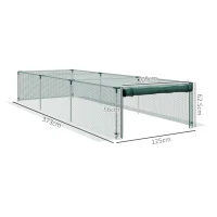 Outsunny Rete protettiva per piante con porta e telaio in acciaio, 125x125x62,5 cm(m-3)