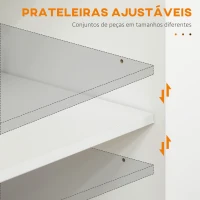 HOMCOM Carrinho de Cozinha com Prateleira Interior Ajustável Gaveta Barra e Suporte para Temperos 109x40x89 cm Branco(m-6)