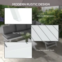 Outsunny Zestaw mebli ogrodowych 4w1, narożnik, stół kawowy, balkon(m-7)