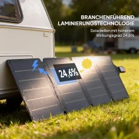 HOMCOM Tragbares Solarpanel, 36W Schnellladung, wasserdicht, faltbar, Ladegerät, Grau(m-7)