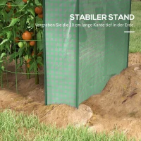 Outsunny Gewächshaus Treibhaus Frühbeet, wetterbeständig, aufrollbare Tür, 100 cm x 80 cm x 150 cm, Grün(m-7)