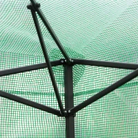 Outsunny Serra tunnel per pomodori con porta e finestra, 238x178x240 cm, Verde scuro(m-5)