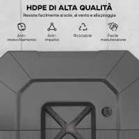 Outsunny Set 2 Pesi Base per Ombrellone a Sbalzo in HDPE, Riempibili fino a 105 kg, 101x101x12cm, Nero(m-7)