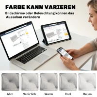 Outsunny 3 Sitzer Bankauflage 150x98x8 cm Bankkissen mit Bändern, Bankpolster für Gartenmöbel Hollywoodschaukel, Hellgrau(m-7)