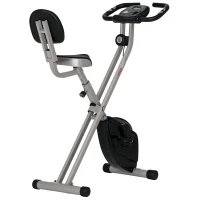 HOMCOM Heimtrainer Fahrradtrainer mit 8 stufig einstellbarem Magnetwiderstand höhenverstellbar Stahl Schwarz+Grau(m-11)
