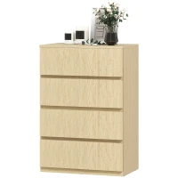 HOMCOM Chest of Drawers, 4-Drawer Storage Cabinets, Modern Dresser, Storage Drawer Unit for Bedroom(m-11)