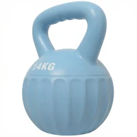 SPORTNOW Kettlebell 14 kg, halter com alça antiderrapante, peso em bola, musculação, treino, para ginásio, azul(m-8)