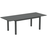 Outsunny Stół ogrodowy rozkładany 160/220x90 cm, aluminiowy, odporny na warunki atmosferyczne