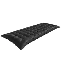 Outsunny Faltbare Tragbare Campingmatte mit Gurten Rutschfest für Campingbett Zelt Reisen Schwarz(m-6)