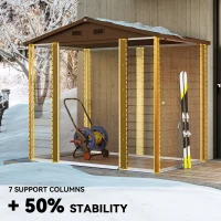 Outsunny Gereedschapsschuur 4 ramen gereedschapskast schuur gereedschapsschuur tuinhuisje(m-5)