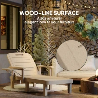 Outsunny Set of 2 Reclining Sun Loungers, 5 Positions Adjustable Outdoor Chaise Lounge Chair with Armrests, Khaki(m-7)