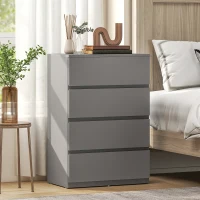 HOMCOM Chest of Drawers, 4-Drawer Storage Cabinets, Modern Dresser, Storage Drawer Unit for Bedroom(m-7)