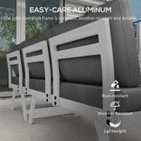 Outsunny Zestaw mebli ogrodowych 4w1, narożnik, stół kawowy, balkon(m-4)