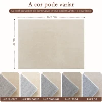 HOMCOM Tapete para Sala de Estar 120x160 cm Tapete Lavável à Máquina Pelo Longo Macio Estilo Moderno Creme(m-3)