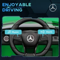 AIYAPLAY Elektryczny Samochód dla Dzieci, Mercedes, 3-5 km/h, Pilot, Światła i Muzyka, Zielony(m-6)