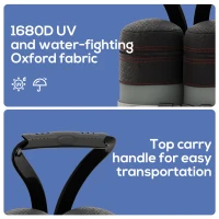 Outsunny Worki piaskowe do pawilonów, zestaw 4 szt., 48 kg, bez piasku, z paskami mocującymi, odporny na warunki atmosferyczne, Czarny(m-7)