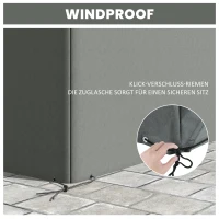 Outsunny Schutzhülle für Gartenmöbel Winterfest Wasserdicht Abdeckung Abdeckplane Oxford 275 x 205 x 90 cm Dunkelgrau(m-6)