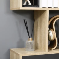 HOMCOM Estantería para Libros Moderna Librería con 6 Estantes para Comedor Salón Estudio 80x23x192 cm Roble(m-8)