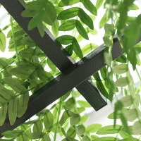 Outsunny 210cm Decorative Metal Garden Trellis Arch with Durable Steel Tubing & Elegant Scrollwork, Great for Weddings, Dark Gre(m-8)