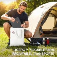 HOMCOM Cargador Solar Plegable 36W Panel Solar Portátil con Puertos USB-A y Tipo-C IP67 Superficie de ETFE para Teléfonos(m-6)