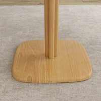 HOMCOM Esstisch, 70 x 70 cm Küchentisch für 4 Personen aus Kautschukholz für Küche, Esszimmer, Natur(m-9)