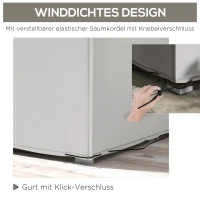 Outsunny Schutzhülle für Gartenmöbel Winterfest Wasserdicht Abdeckung Anti-UV Abdeckplane 600D Oxford 210 x 140 x 80 cm Grau(m-5)
