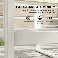 Outsunny 6 Seater Aluminium Garden Furniture Set, Garden Sofa Set with Thick Cushions for Patio and Balcony, Outdoor, Light Grey(m-4)